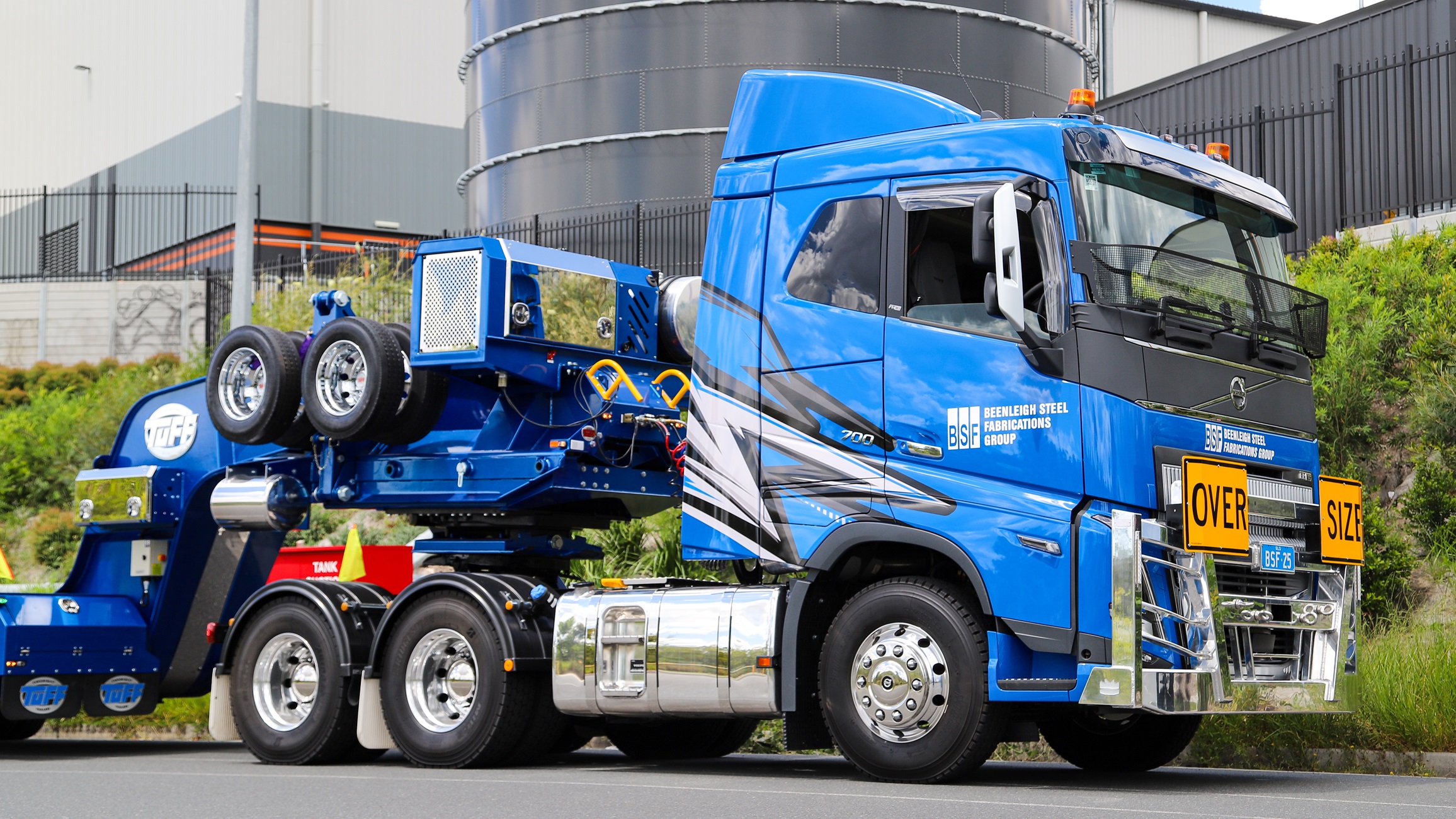 BSF 10x8 steerable low loader heavy transport trailer